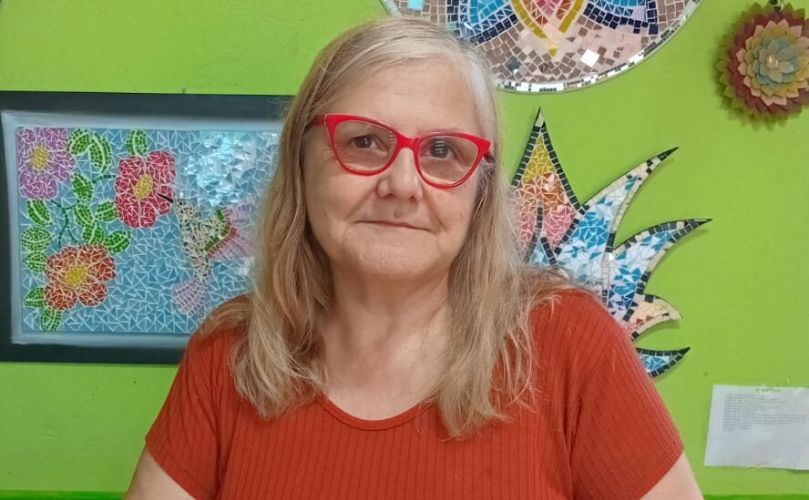 Viviana Giavena, a cargo del Taller de arte infantil