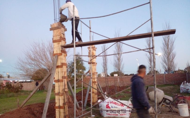 El salón de Jubilados en construcción en General Lagos