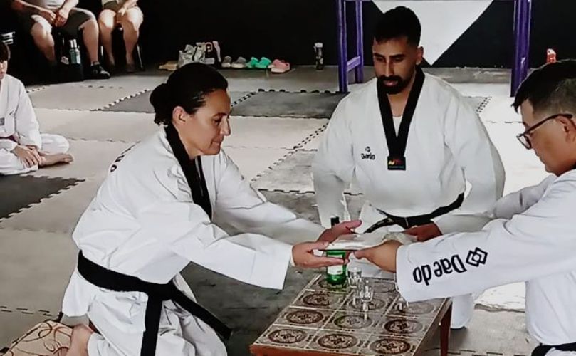 Silvia junto al Sabón Franzi y al Sabonim Cristofani