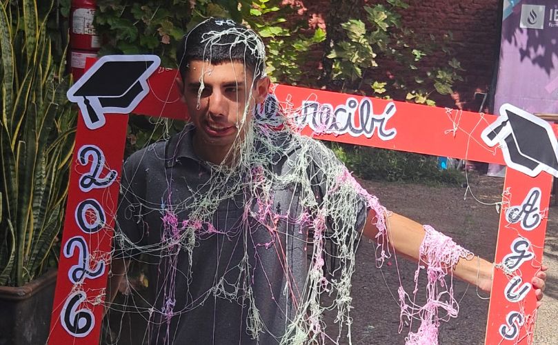 Agustín Cáceres acabando de cumplir su sueño