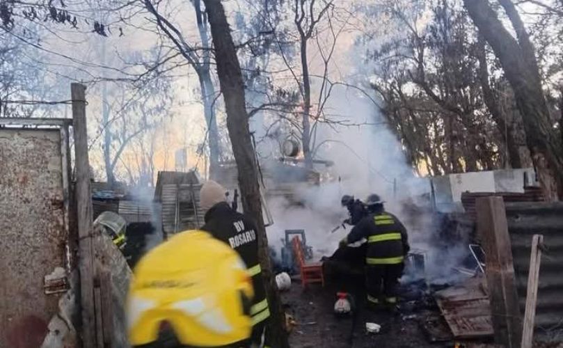 Bomberos en el lugar de la tragedia