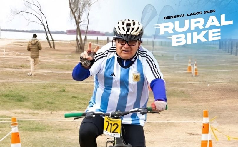 Un vecino de la localidad en la anterior edición de Rural Bike