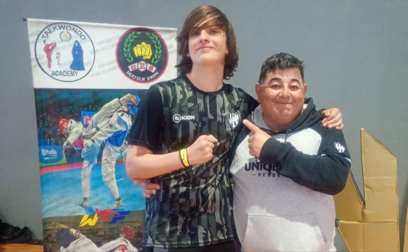 Thiago junto al sabonim Adrián Cristofani 
