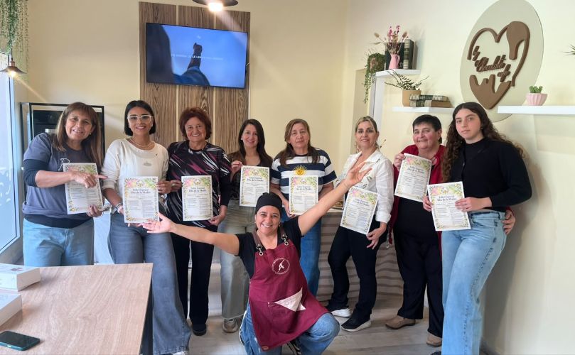 Una postal del exitoso taller de cookies forradas