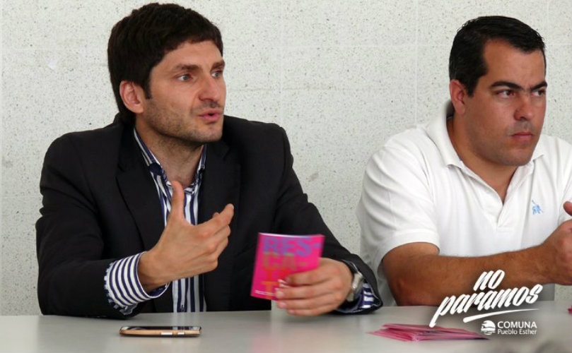 Martin Gherardi junto al diputado Maximiliano Pullaro