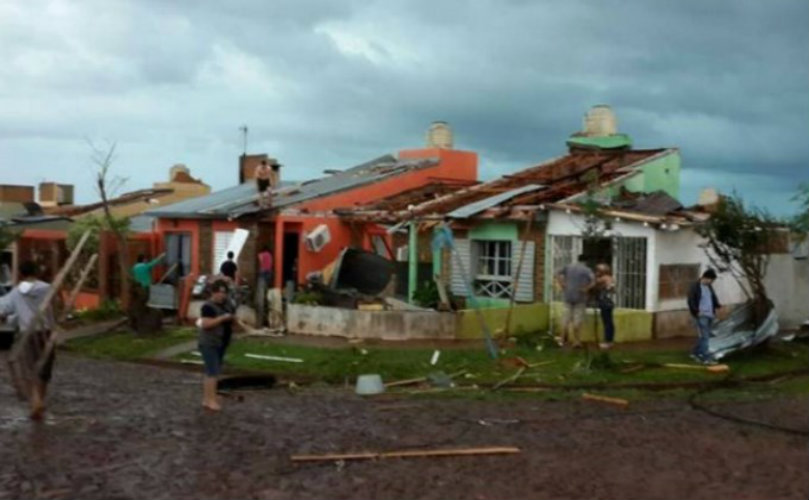 Varias casas quedaron destruidas 