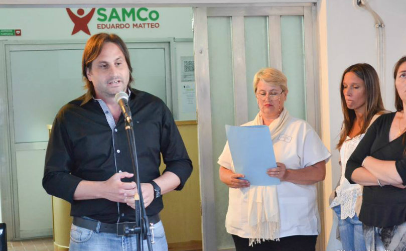 Esteban Ferri durante la inauguración de las efacciones del SAMCo