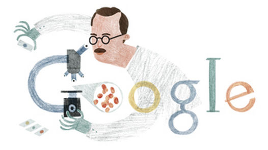   Doodle de Google por el 126 aniversario de Bernardo Alberto Houssay