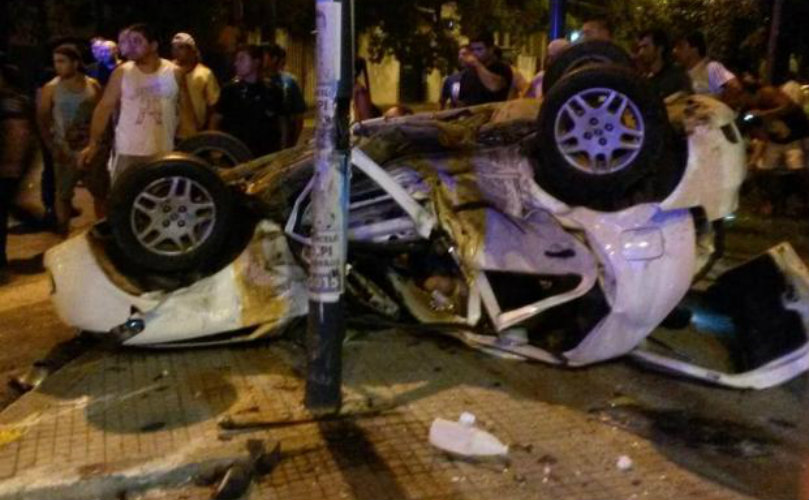 Así quedó el auto que conducía la víctima fatal