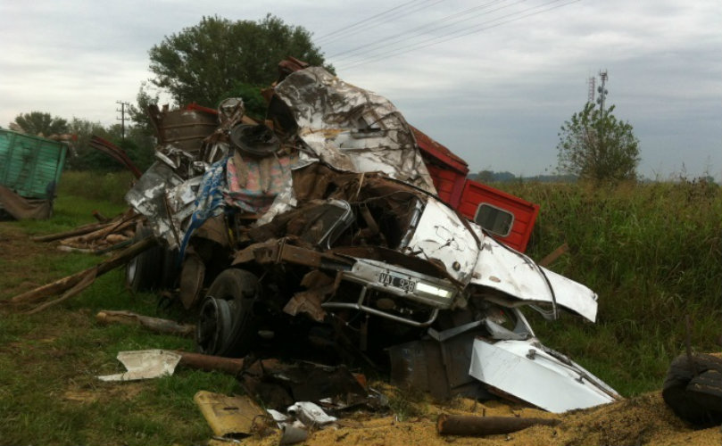 Impresionantes imágenes del accidente en Pujato