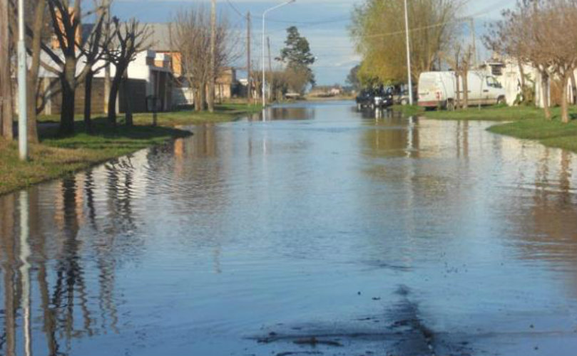 María Susana, otra localidad afectada por el avance de las aguas. 