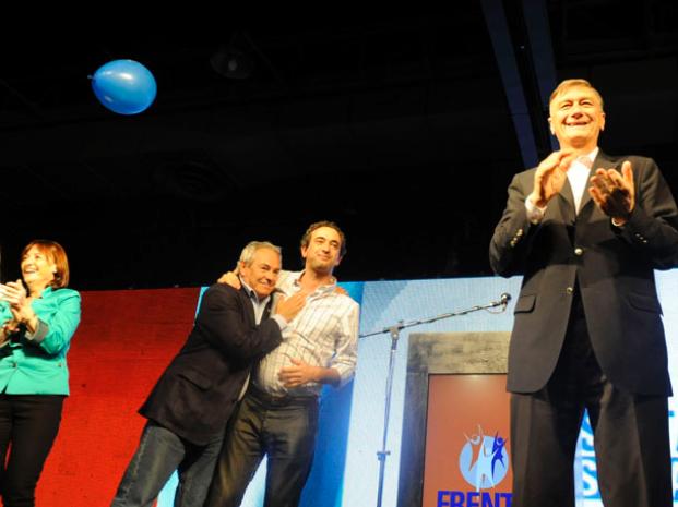 Alicia Ciciliani, Mario Barletta, Pablo Javkin y Hermes Binner (Foto: S. Salinas)