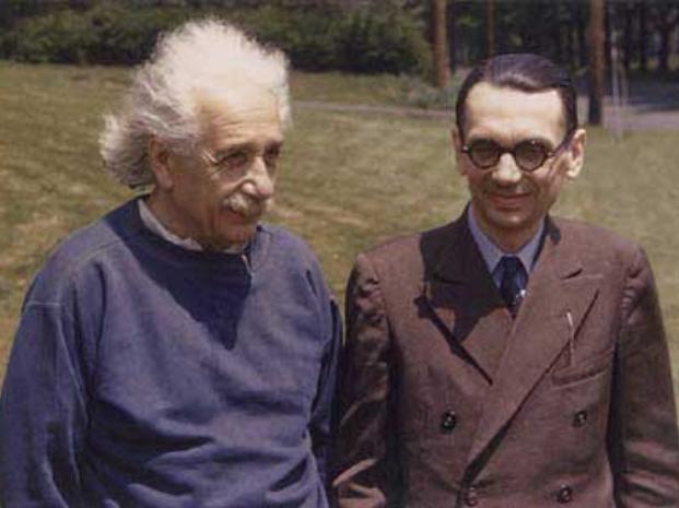 Kurt Gödel junto al conocido Albert Einstein