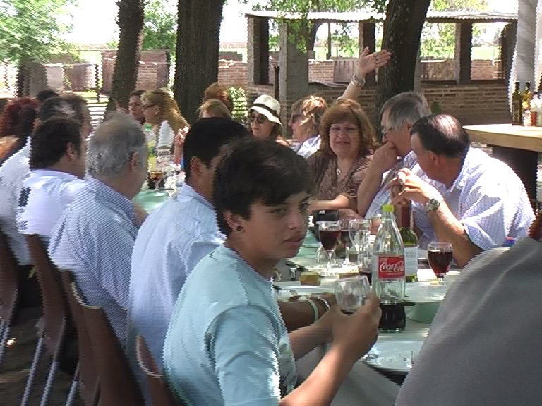 Alicia durante el almuerzo de despedida (Archivo)