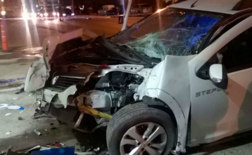  El accidente ocurrió anoche a las 20 en una estación de servicio. (Foto Twitter: @cymotta13) 