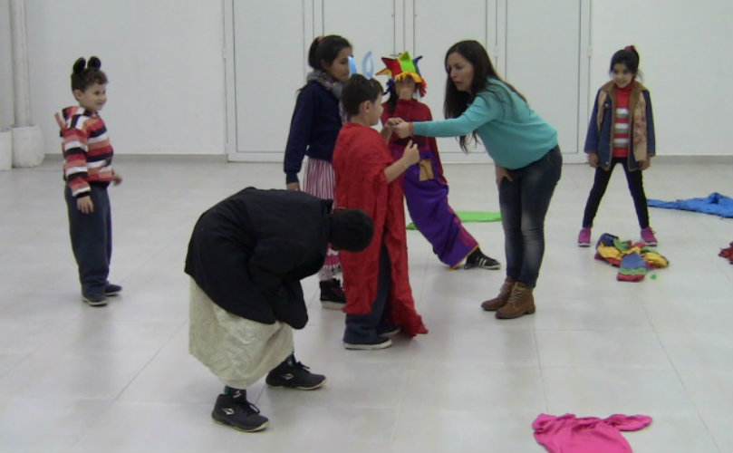 Lumila Palavecino durante una de sus clases 