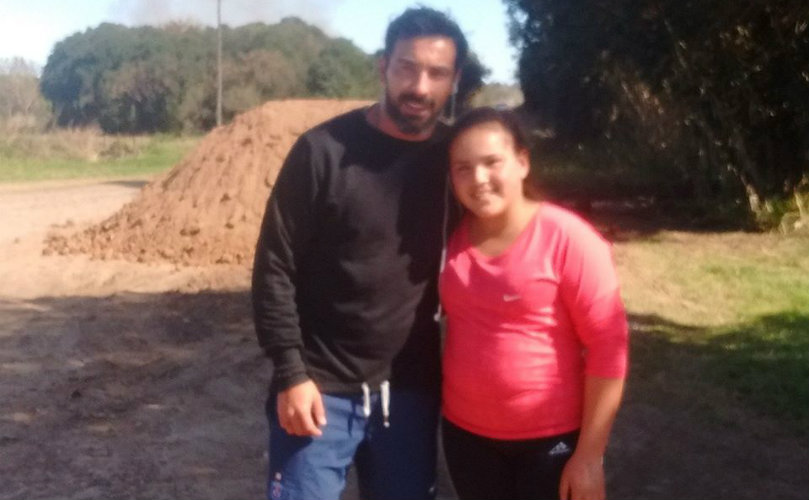 Lucia Morales junto al Pocho 