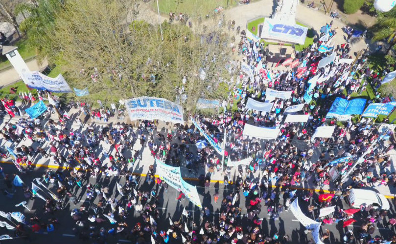 Manifestantes de todo el país 