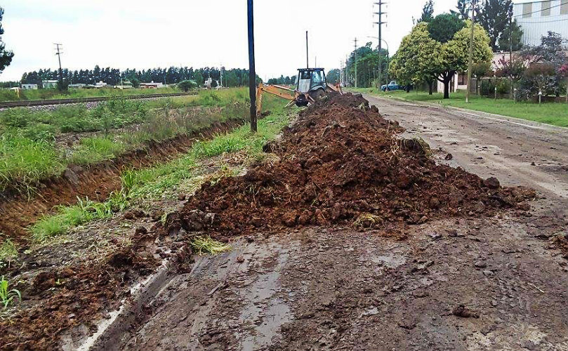 Trabajos sobre la calle Santa Fe