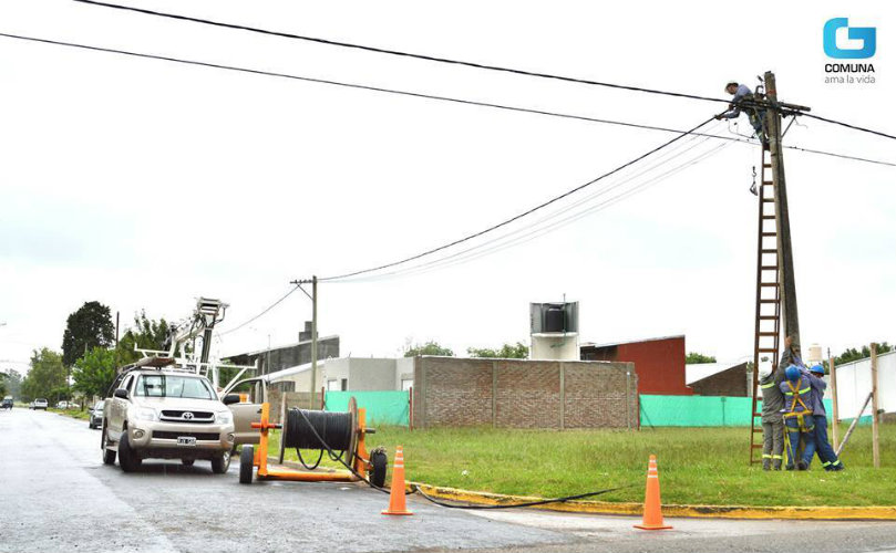 Nuevo tendido eléctrico en el Barrio Santa Anita 