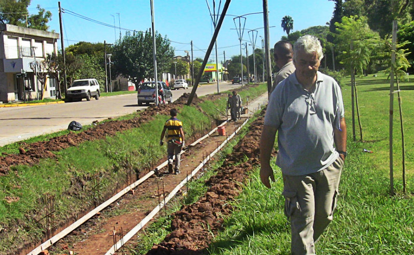 Avanzan las obras sobre el Parque Central de la localidad