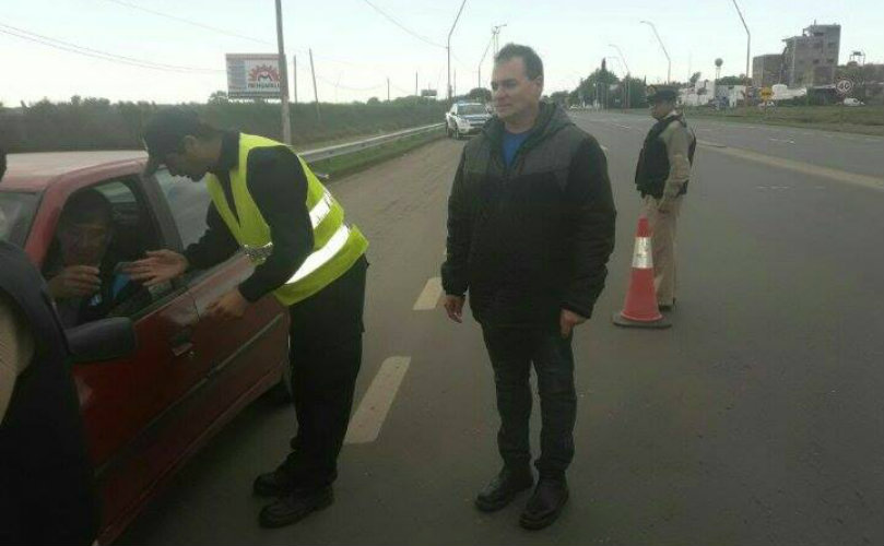 Juan Andrés Corengia cumpliendo su trabajo 