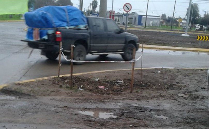 La construcción de la rotonda también ocasionó problemas 