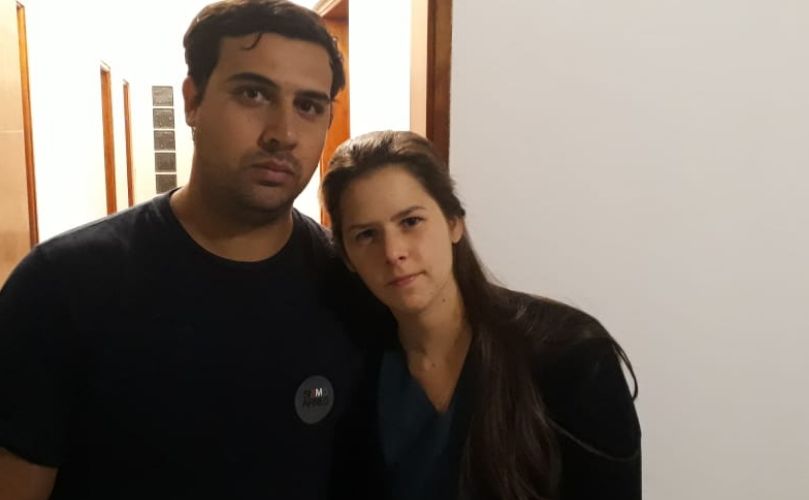 La pareja víctima del robo