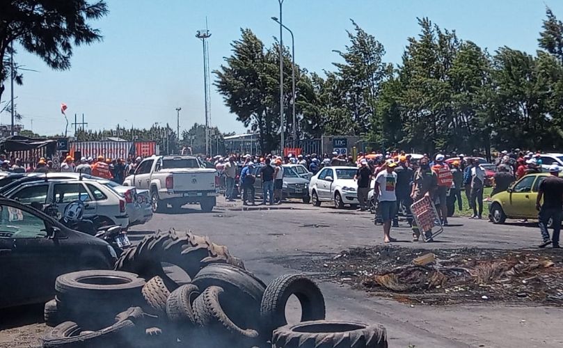 Aceiteros en plena huelga