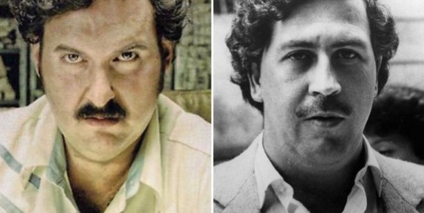 El parecido entre el actor y Escobar es sorprendente